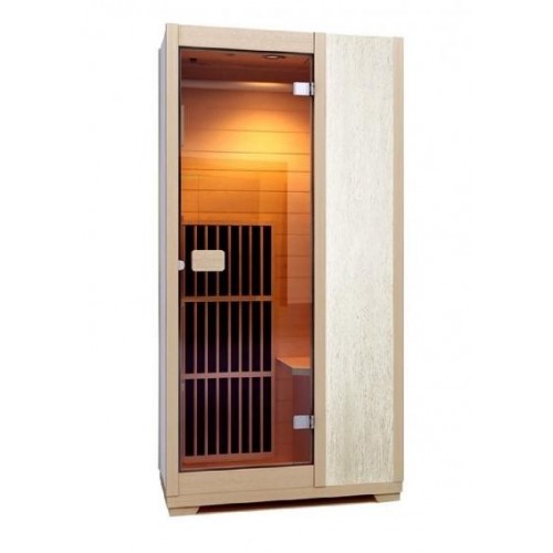 AN MARINO INFRASAUNA pro 1 osobu má exteriér i interiér vyroben z kvalitního dřeva kanadského jedlovce