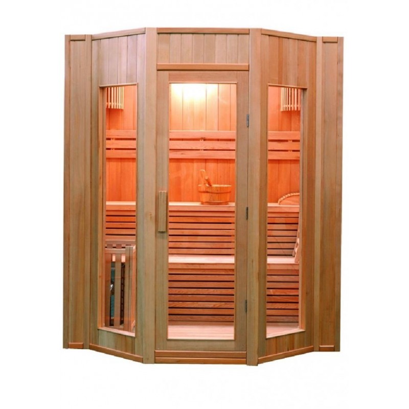 elegantní ZEN 4 Finská sauna pro čtyři osoby se hodí do interiéru rodinného domu i bytu