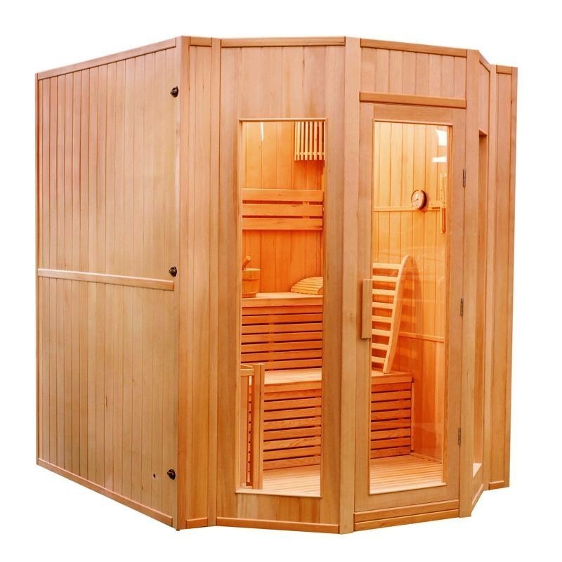elegantní domácí finská sauna Zen 4 je navržena až pro 4 osoby a vyrobena z kvalitního dřeva kanadského jedlovce