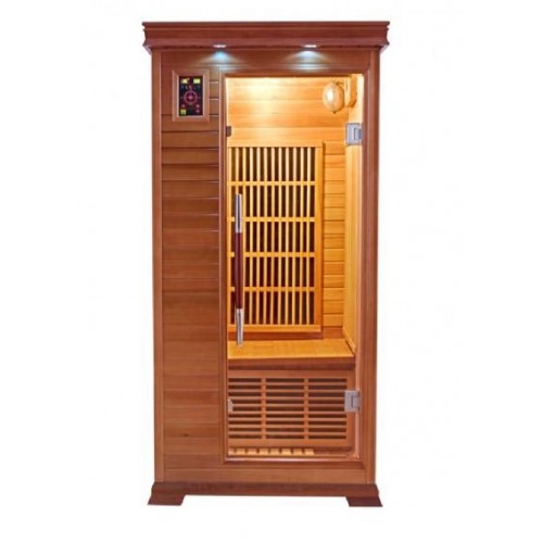 luxusní infrasauna LUXE 1 Infrasauna pro jednu osobu je vyrobena z vzácného červeného kanadského cedru