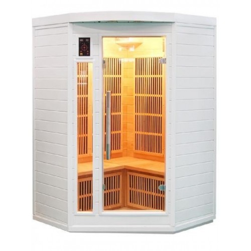 krásná infrasauna SOLEIL BLANC 2-3 Infrasauna pro dvě až tři osoby má obložení je vyrobeno z kanadského jedlovce 
