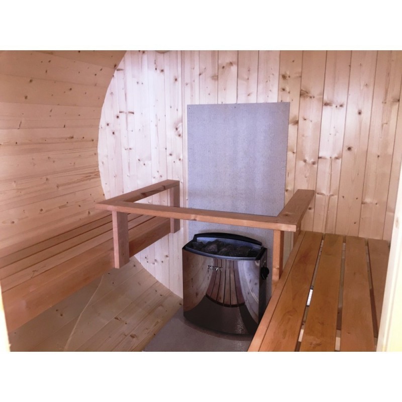  venkovní Sudová sauna 250 vás potěší snadnou instalací, protože ji lze umístit téměř kamkoliv