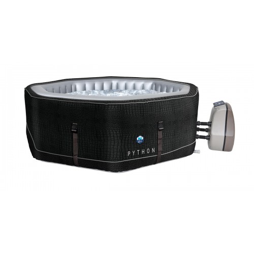 Nafukovací vířivka NetSpa PYTHON, krásný černý vzhled,osmihran
