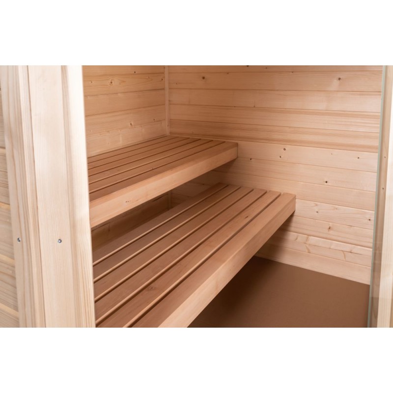 Sauna Hanscraft PALAPELI HS4 pro 3 až 4 osoby, lavice z olšového dřeva, jednoduchá montáž