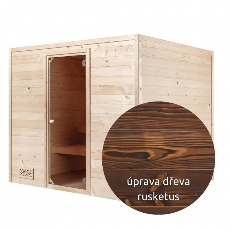 Sauna Hanscraft VASA RUSKETUS HSR3 pro 4 až 5 osob, velká kvalitní sauna z kvalitního dřeva