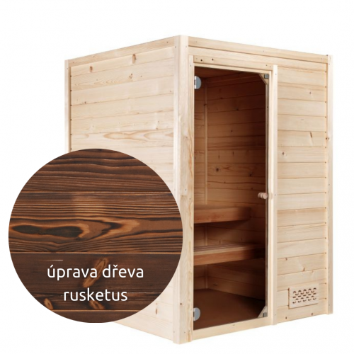 Sauna Hanscraft TAMPERE RUSKETUS HSR1 pro 2 osoby , velmi kvalitní zpracování, ideální pro páry